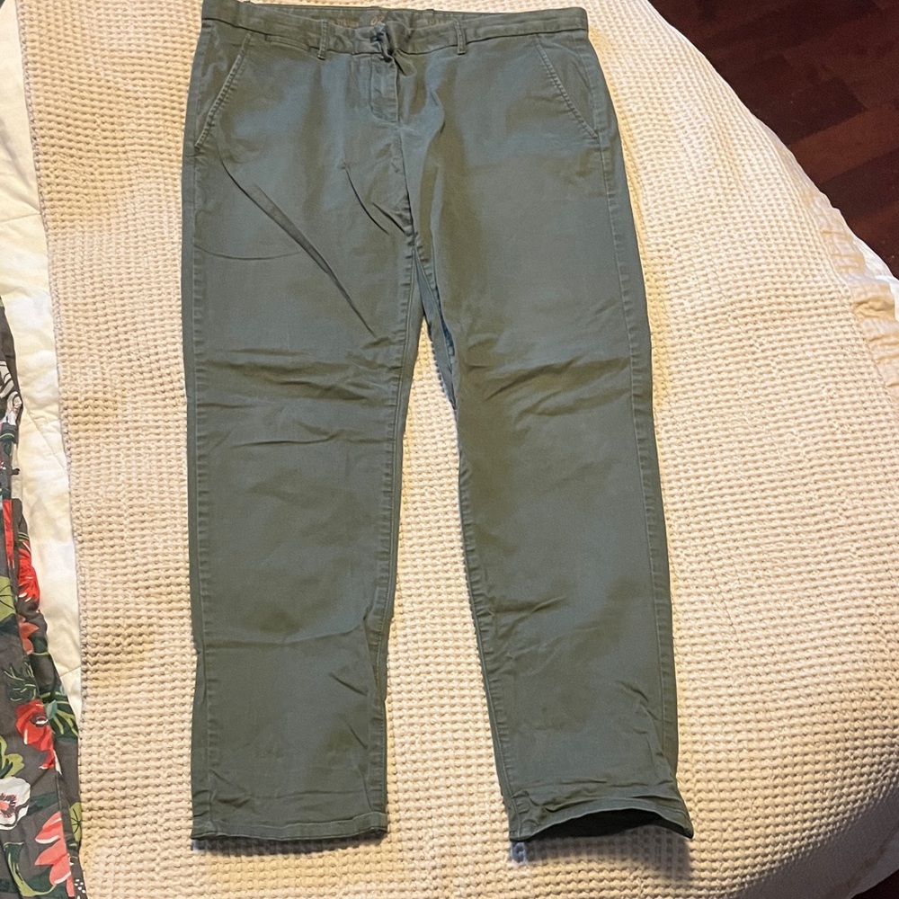 GAP Olive Green Straight-leg Pants